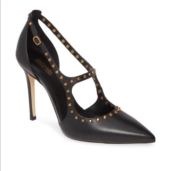 MICHAEL Michael Kors Shoes - NWT - Edgy Studded Strappy Pumps with Pointed Toe and Stiletto Heel. Sexy.